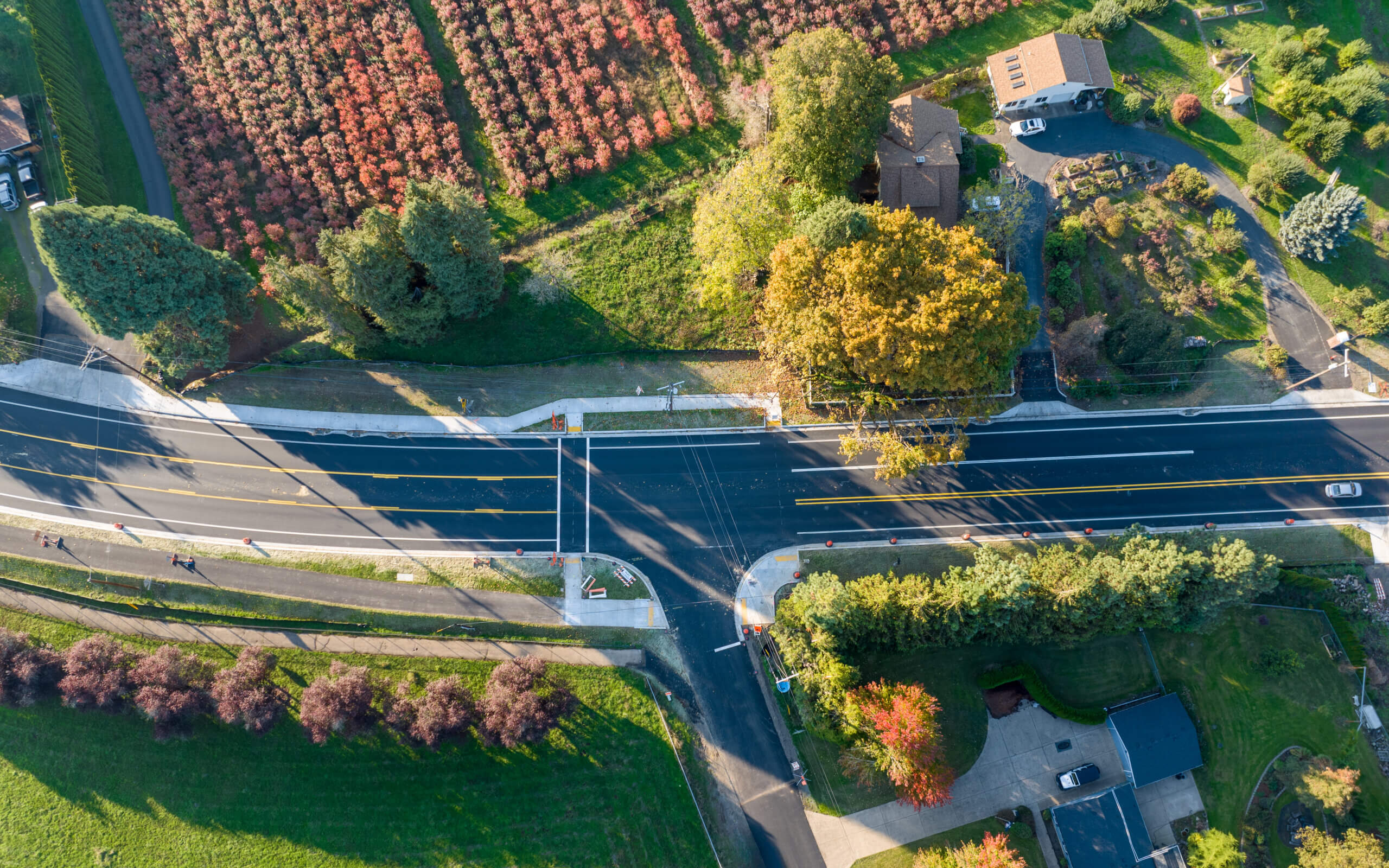 FInished Roadway construction in Corvallis, OR